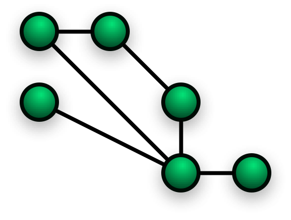 Schematisches Beispiel für die Topologie von Mesh-Netzwerken. (Bild: Wikipedia)
