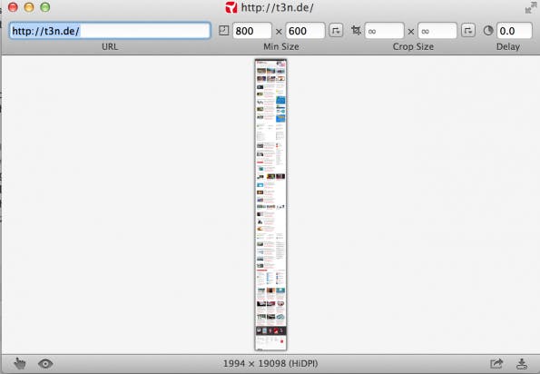Screenshot von t3n Seite mit Paparazzi!