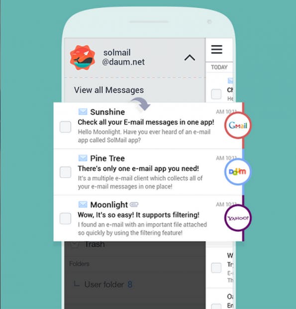 SolMail: alle E-Mail-Accounts auf einen Blick. (Screenshot: google)