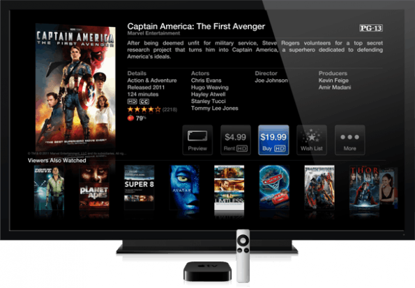 Apple TV: Mit der kleinen schwarzen Box verfolgt Apple bisher eine mehr als schlanke Strategie im TV-Bereich.