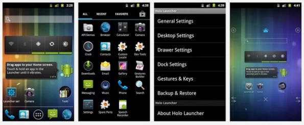 Holo Launcher: Ein Android-Launcher der besonders für Besitzer älterer Smartphones eine gute Wahl ist. (Screenshots: Google Play Store)