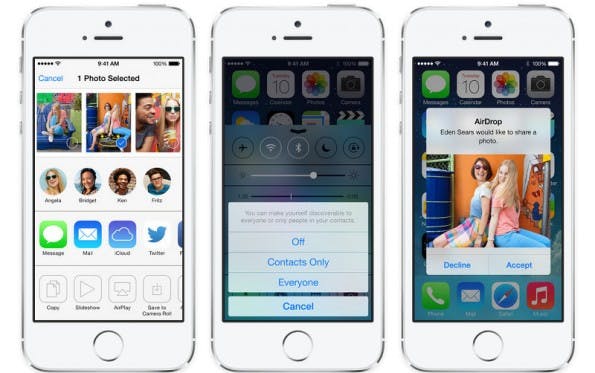 iOS 7: Ihr könnt den Akku schonen, indem ihr beispielsweise AirDrop nur aktiviert, wenn ihr es benötigt. (Bild: Apple)