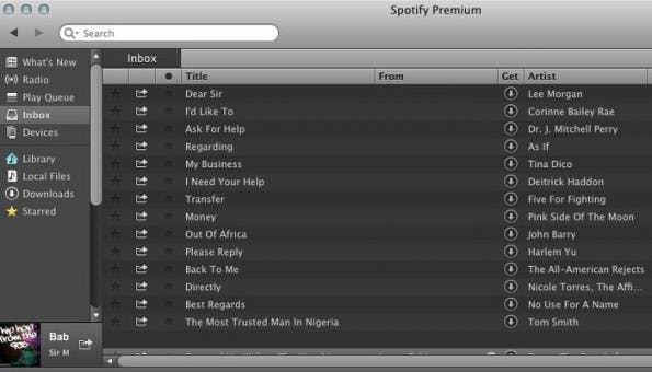 Spotify: So habt ihr den Nigeria-Scam wohl noch nicht erlebt. (Screenshot: Adweek)