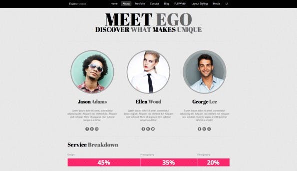 Parallax Theme: Ego