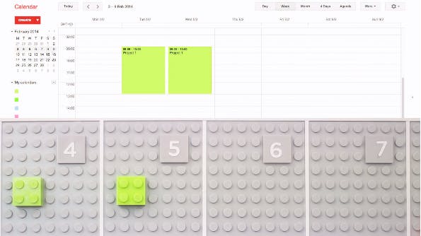 Cooler LEGO-Wandplaner synchronisiert sich mit deinem Google-Kalender