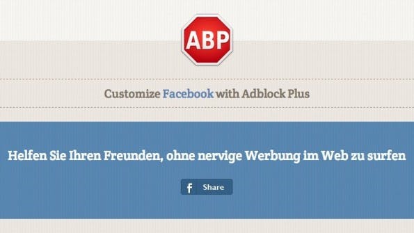 AdBlock Plus blockiert Anzeigen in Newsfeed und Sidebar. (Quelle: facebook.adblockplus.me
