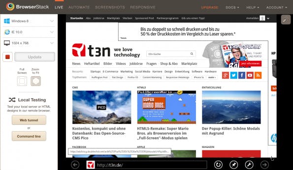 Browserstack Screenshot