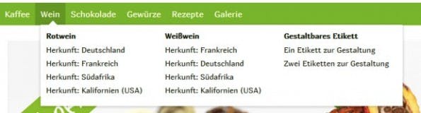 ePages Mega-Menü (Screenshot: ePages)