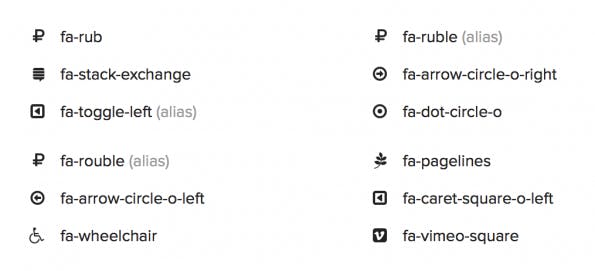 Font Awesome neue Icons
