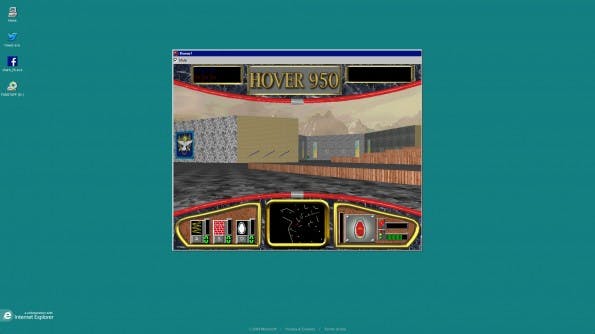 Über ein Easteregg kann man Hover! auch in der ursprünglichen Windows-95-Optik spielen.