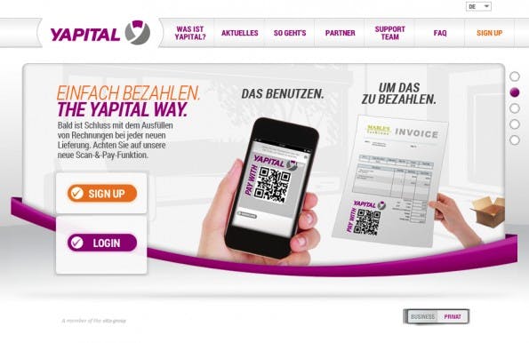 Mit Yapital kann bald in allen Rewe-Supermärkten bezahlt werden. (Screenshot: Yapital)