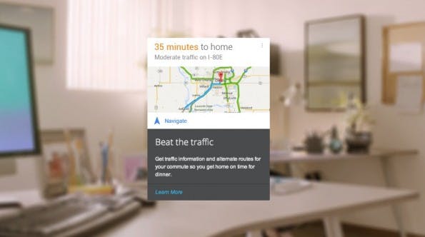 Google Now: Der schnellste Weg zum Ziel. (Screenshot: Google Now)