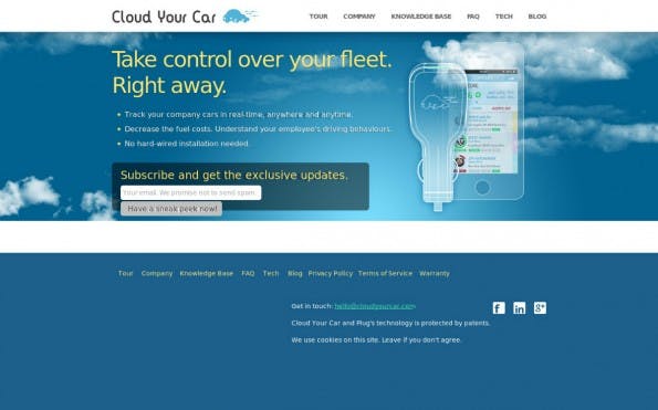 CloudYourCar verhilft Business-Kunden mit einem GPS-Tracker zu effektiveren Firmenfuhrparks. (Screenshot: CloudYourCar)