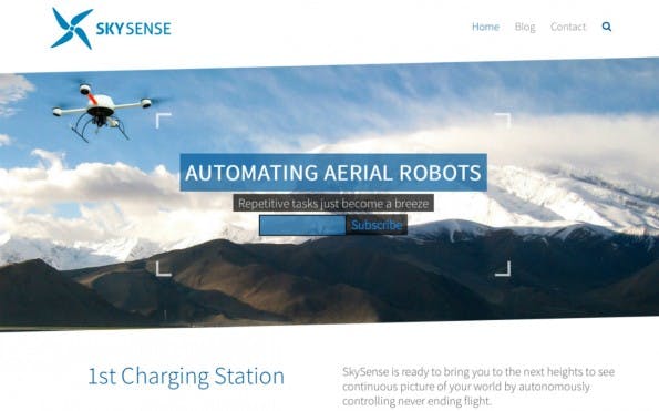 Mit einer Art portablen Akku-Tankstelle für Flugdrohnen sagt SkySense den geringen Flugreichweiten den Kampf an. (Screenshot: SkySense)