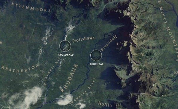 Das Chrome-Experiment führt Hobbit-Fans an die wichtigsten Schauplätze des Films. (Screenshot: Google)
