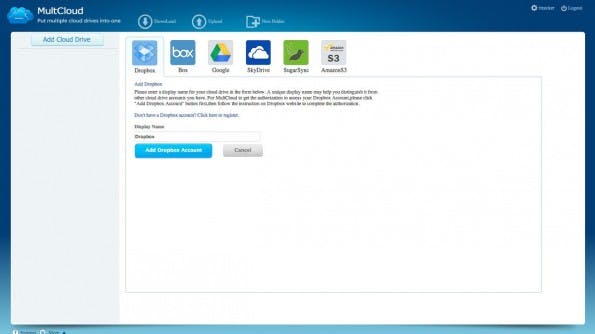 MultCloud verbindet verschiedene Cloud-Speicher. (Screenshot: MultCloud)