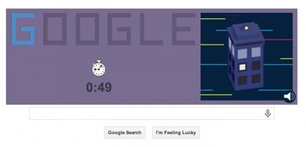 Google Doodle: Ziel ist es, die Level möglichst schnell zu überwinden. (Screenshot: Google)