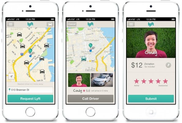 Die Lyft-App für iOS und Android ist kinderleicht zu bedienen. (Quelle: lyft.com)
