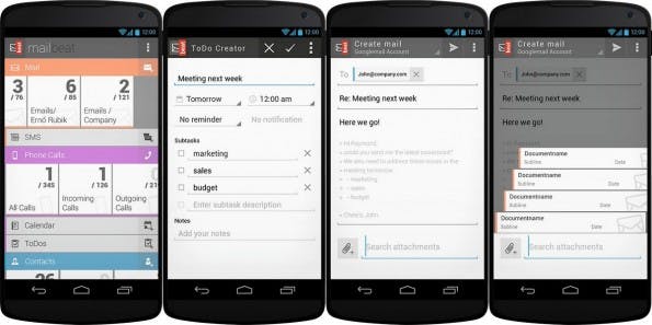 mailbe.at: Neue E-Mail-App für Android. (Screenshots: mailbe.at)