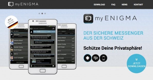 Mit verschlüsselten Alternative, die Debatte um die Internetüberwachung beeinflussen. myEnigma ist nur einer von vielen Protagonisten. (Screenshot: myEnigma)