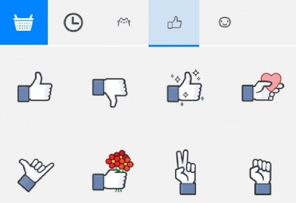 Facebook-Dislike-Button: Über Umwege per Sticker im Chat. Na immerhin.