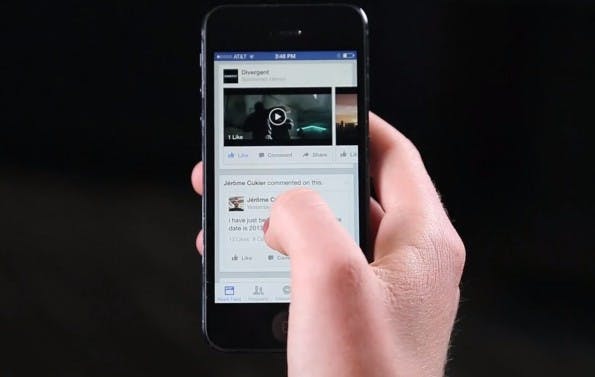 Video-Werbanzeigen im Newsfeed: Im Auto-Play-Modus und ohne Ton. (Screenshot: Facebook for Business)