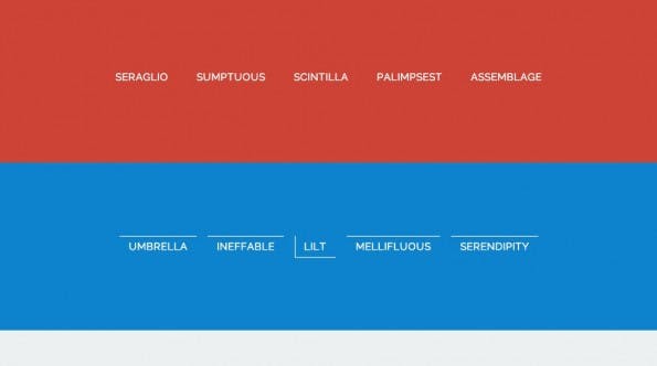 Frontend-Design: Vorallem Menu-Links können auch mal etwas mehr hermachen. (Screenshot: Codrops)