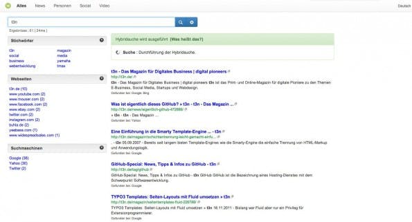 Wegtam: Die deutsche Google-Alternative konnte in unserem Test überzeugen. (Screenshot: Wegtam)