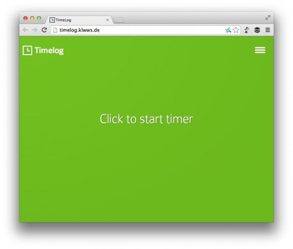 TimeLog besticht durch Einfachheit und Eleganz. (Screenshot: TimeLog)