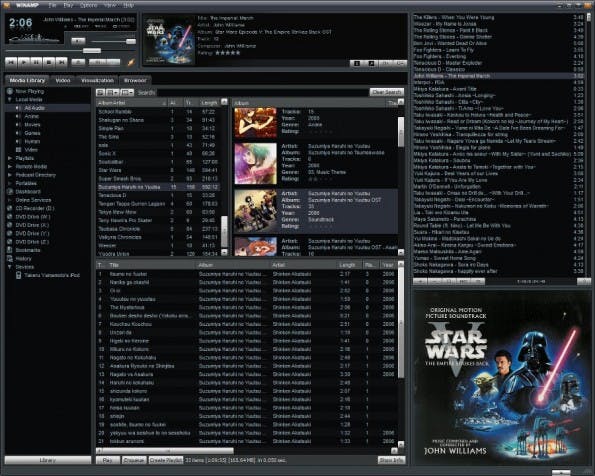 Winamp: Der Player soll ein neues zu Hause bei Radionomy finden. (Screenshot: Yamamoto114 / Wikimedia Commons)