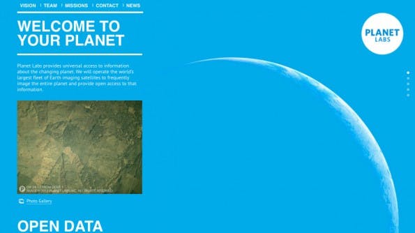 Das Startup „Planet Labs“ will mit 32 Satelliten die „weltweit größte Trabanten-Flotte“ im All unterbringen. (Screenshot: Planet Labs)