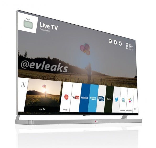 SmartTV: LG soll in wenigen Tagen einen Fernseher mit webOS in Las Vegas vorstellen. (Bild: @evleaks / Twitter)