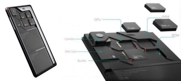 Eco-Mobius: ZTE zeigt auf der CES 2014 ein modulares Smartphone-Konzept. (Bild: ZTE)