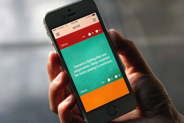 Aufstieg der anonymen Netzwerke: Mit Secret und Whisper mischen derzeit zwei ungewöhnliche Apps die Szene auf. (Foto: Secret)