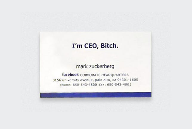I M Ceo Bitch 8 Originale Visitenkarten Von Zuckerberg Bis Jobs Bildergalerie
