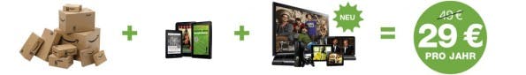 Amazon Prime: Ab Montag mit unbegrenztem Streaming von Serien und Filmen. (Bild: Amazon)