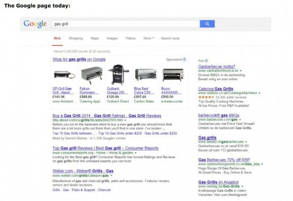 Die Ergebnisse von Google Shopping vor der Einigung mit der EU. (Bild: europa.eu)
