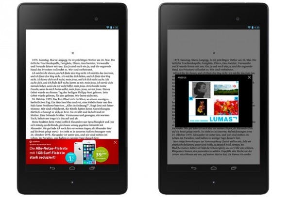 Kostenlose E-Books: So soll die Werbung in Readfy aussehen. (Bild: Readfy / Companisto)