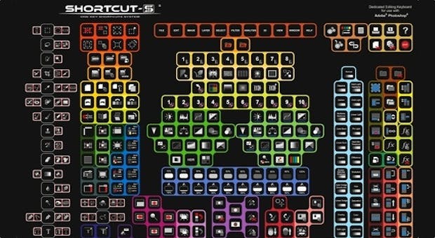 Kickstarter-Projekt für mehr Effizienz: 372 Photoshop-Shortcuts auf einer Tastatur