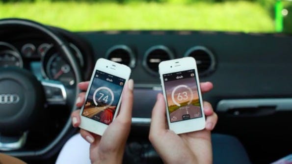 Das sichere Fahrerlebnis wollen Dash und Automatic durch einen Gamification-Ansatz schaffen. Wer besonders achtsam fährt, sammelt Punkte und Belohnungen in Form von Tankgutscheinen. (Screenshot: Dash)