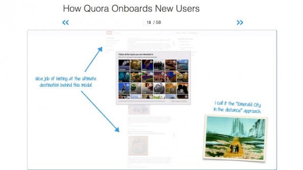 User Onboarding: Die Seite zerlegt den Onboarding-Prozess verschiedener Seiten. (Screenshot: User Onboarding)