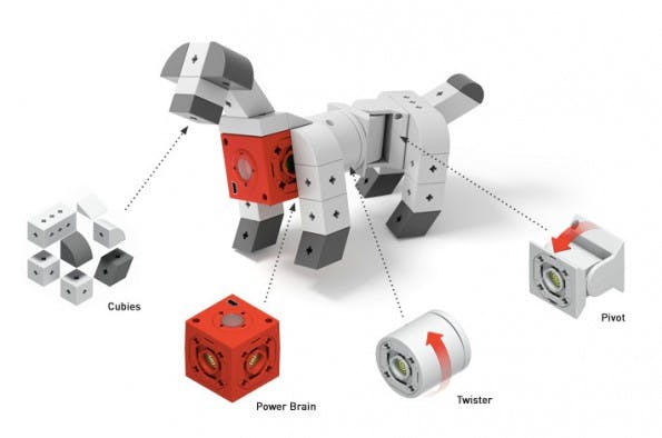 Die Bauteile des Kinematics-Baukasten. (Screenshot: Kinematics)