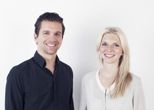 Das Amorelie-Gründerduo: Sebastian Pollok und Lea-Sophie Cramer. (Foto: amorelie.de)