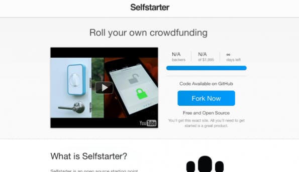 Lockitron hat aus der Not eine Tugend gemacht: Weil Kickstarter ablehnte, wurde ein eigenes Script für Webseiten entwickelt. (Screenshot: t3n)