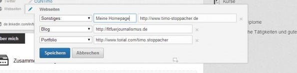 Mit der Auswahl Sonstiges erscheint ein weiteres Feld. (Screenshot: LinkedIn)