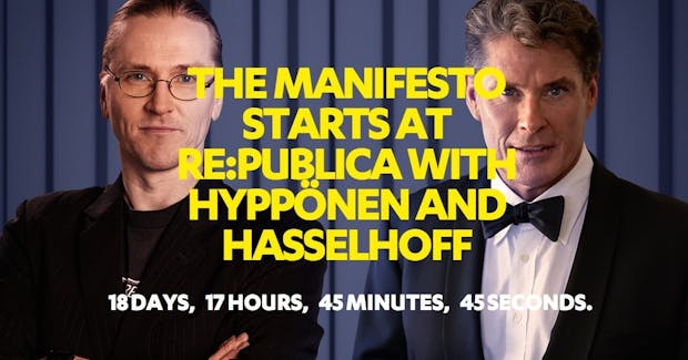 Roter Teppich auf der re:publica 2014: David Hasselhoff und Mikko Hyppönen kommen nach Berlin