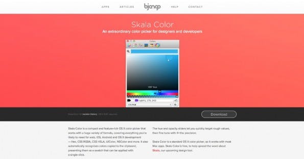 Skala Color integriert sich in die meisten OS-X-Apps. (Screenshot: bjango.com/mac/skalacolor)