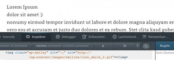 Wie ihr seht, ist der neue Dateipfad aktiv – Jetzt fehlen nur noch neue Smileys! (Screenshot: eigene WordPress-Installation)