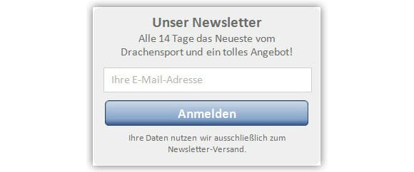 Anmeldebox