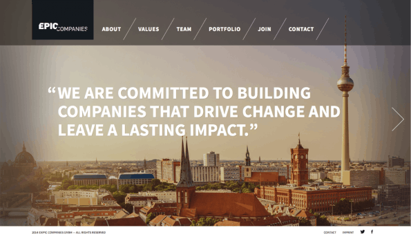 Nur etwas über ein Jahr nach seinem Start muss der Startup-Inkubator Epic Companies radikal umbauen. (Screenshot: t3n)